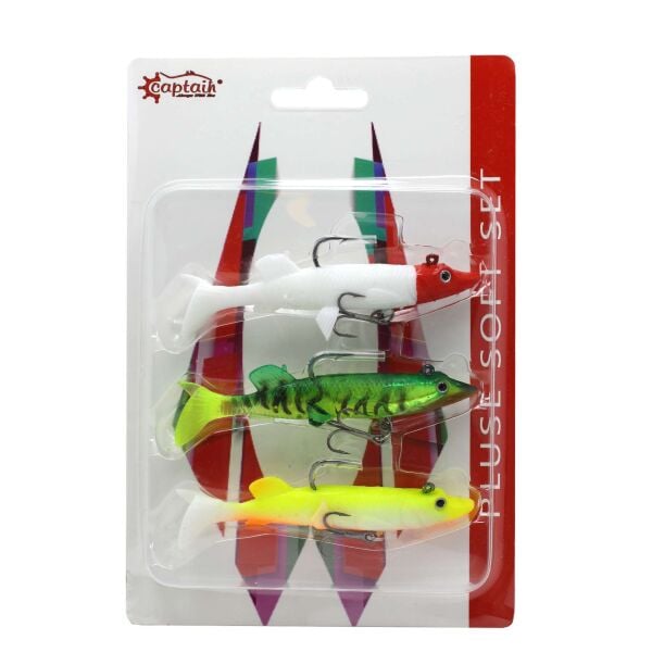 Captain 3068 Pluse Soft Turna Silikonu 3lü Mix Set Suni Yem