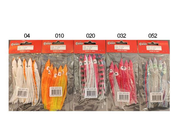 Mutant 3579 Octopus Pride 12cm Ahtapot Sübye 5li Paket Suni Yem