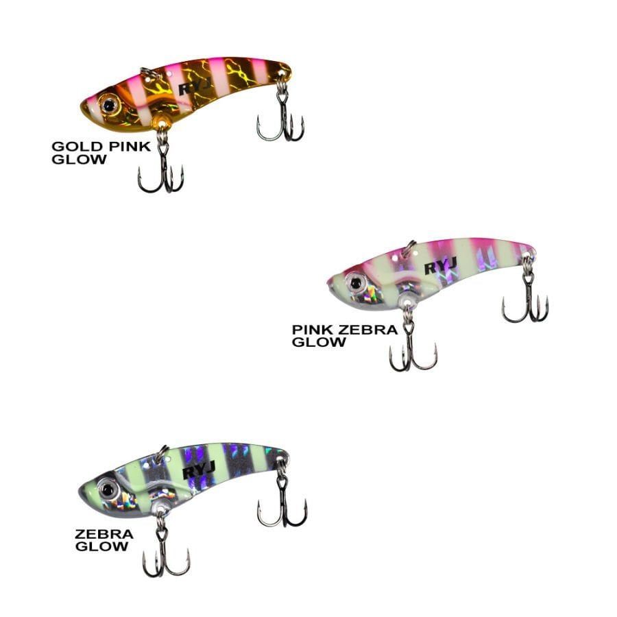Ryuji Mirror Vib 5.5 cm 15g Vibrasyon Jig Renk: PINK ZEBRA GLOW