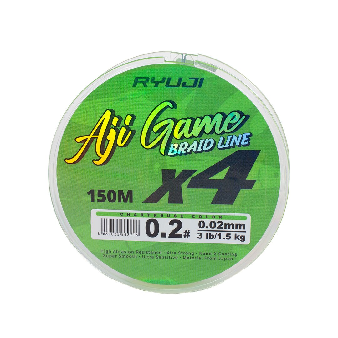 RYUJI AJI GAME 4X,150M, CHARTREUSE İP MİSİNA
