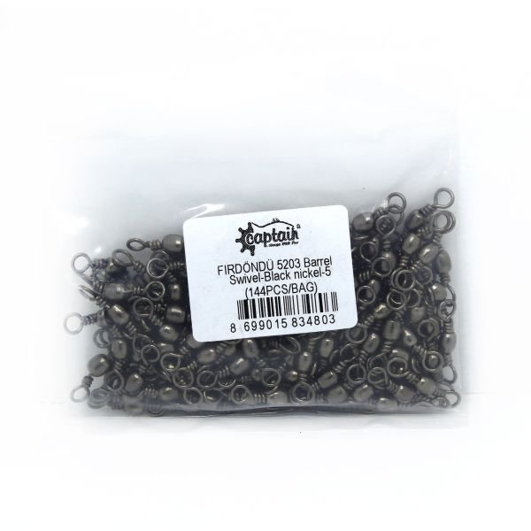 Captain 5203 Fırdöndü 144'lü Paket Black Nikel 5/0