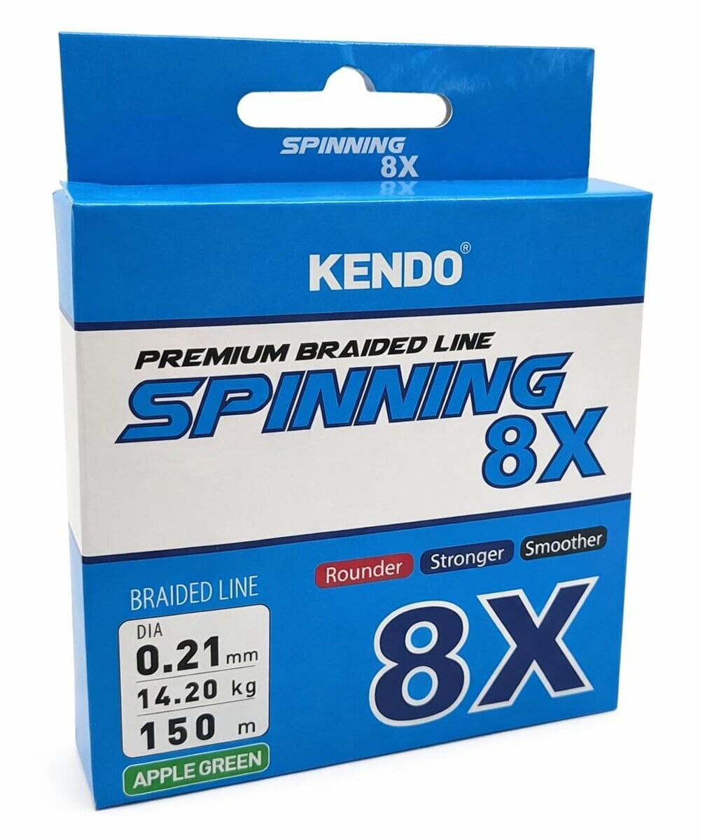 Kendo Spinning 8X Fighting 150 mt Örgü ip (Apple Green) 0,17mm