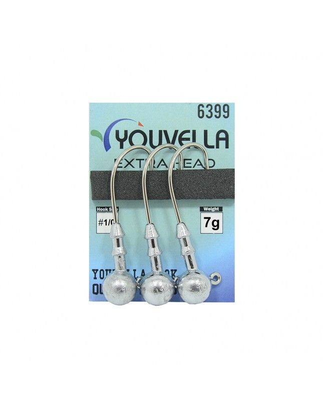 Youvella 6399 Jig Head Extra Head 3/0 İğne 3lü Paket 3 gr