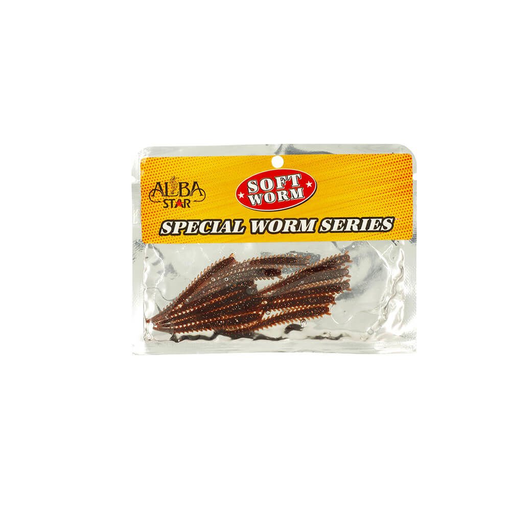 Albastar Special Worm Sahte Kurt KAHVERENGİ - 7CM