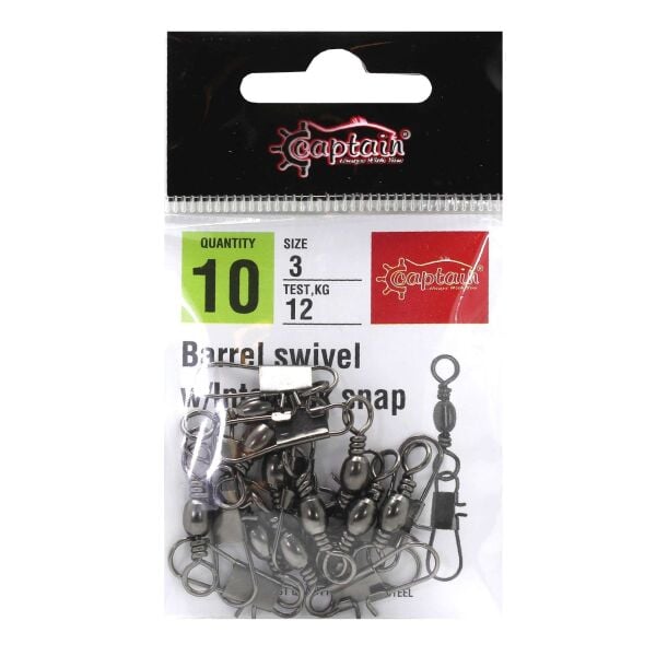Captain 5021 Kilitli Klips 10lu Paket Black Nikel