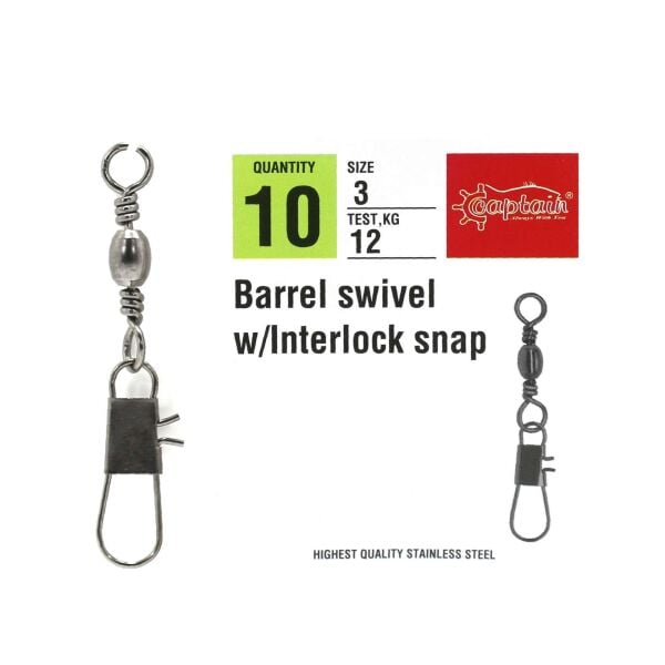 Captain 5021 Kilitli Klips 10lu Paket Black Nikel