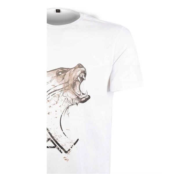 VAV Baseti-02 Yuv. Yaka Tişört Beyaz Balık D.