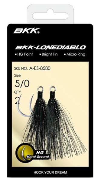 BKK Lone Diablo BT- Black Bucktail Olta İğnesi 2/0