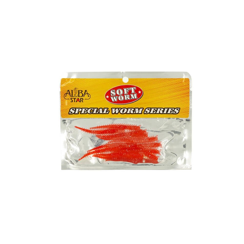 Albastar Special Worm Sahte Kurt KIRMIZI - 7CM