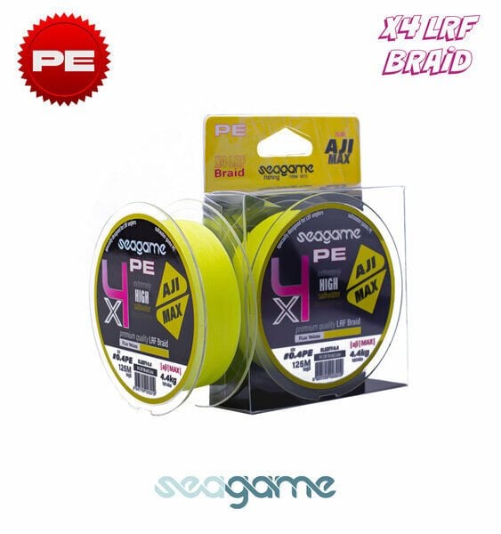 Seagame Aji Max PE#0.2 125m Fluo Yellow 4 Kat Aji İpi 3.5kg Çeker