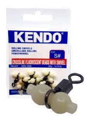 Kendo Crossline Fluorescent Beads With Swivel L 10pcs