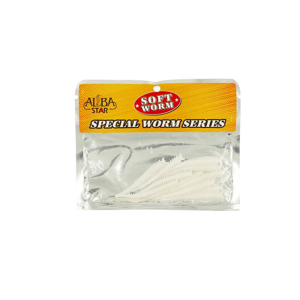Albastar Special Worm Sahte Kurt BEYAZ - 7CM