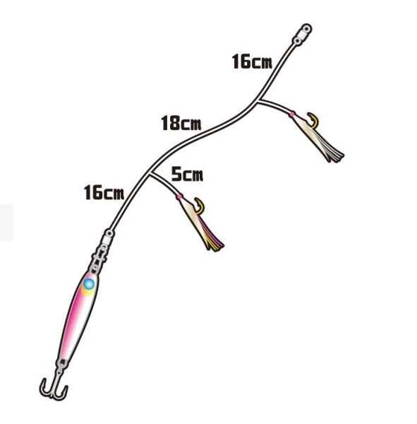 Hayabusa HA 282 LRF Jigging Sabiki 2li Çaparili SET LRF Jig Suni Yem 7 gr