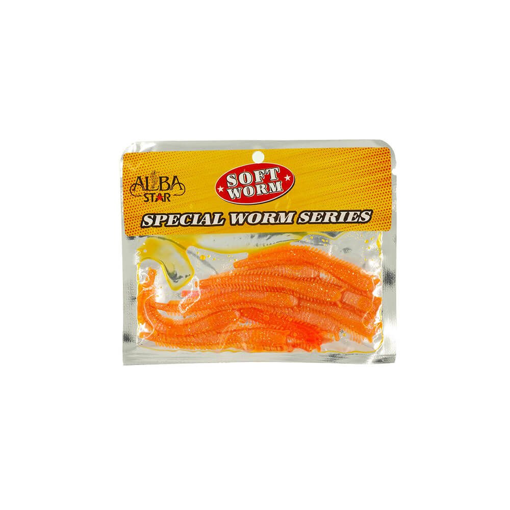 Albastar Special Worm Sahte Kurt TURUNCU - 7CM