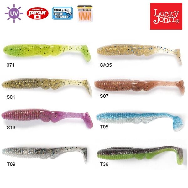 Lucky John Mr. Greedy 3'' (7.62 cm) 7P Silikon Yem T36