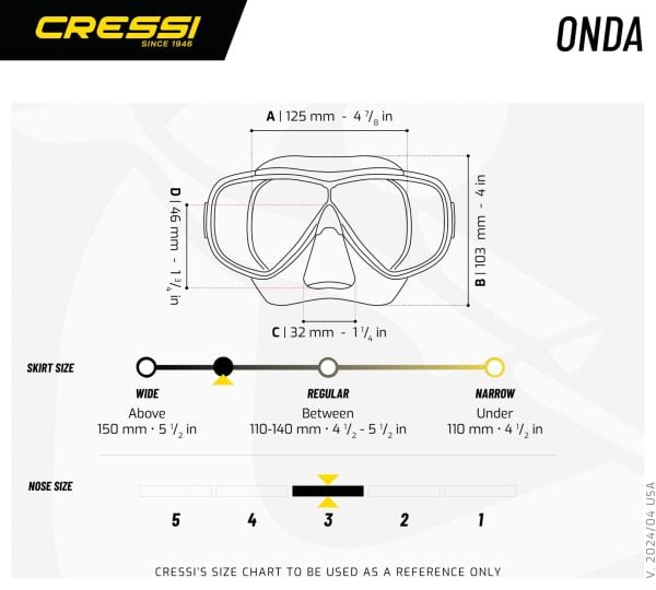 Cressi Onda Black Dalış Maskesi