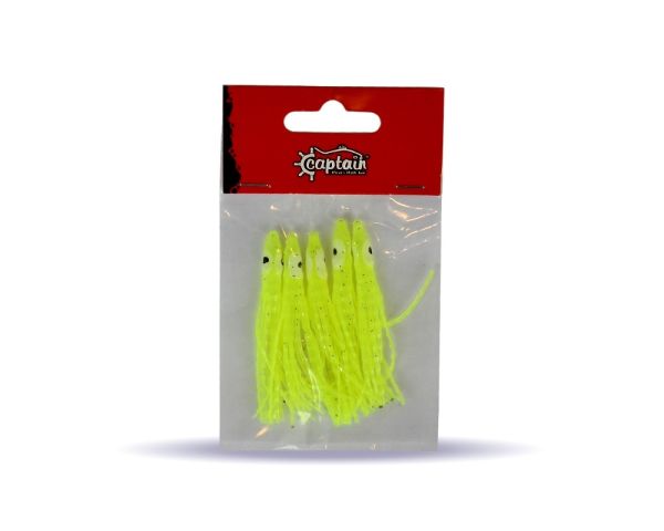 Captain 3594 Octopus Curly 6cm Ahtapot Sübye 5'li Paket Suni Yem 1