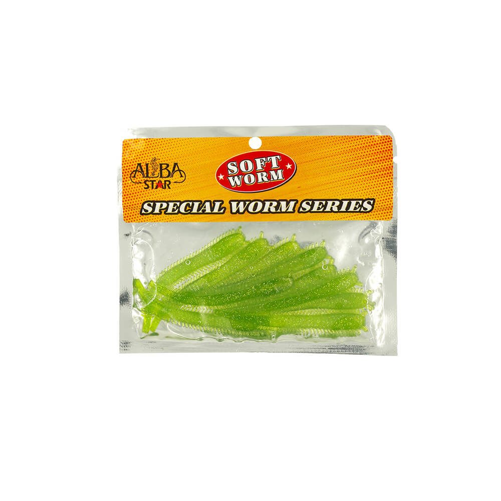 Albastar Special Worm Sahte Kurt YEŞİL - 5CM