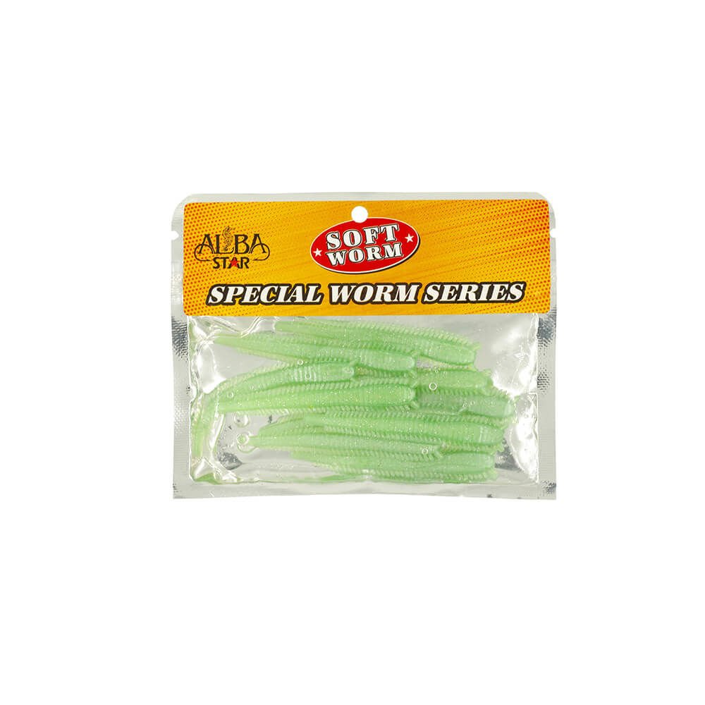 Albastar Special Worm Sahte Kurt GLOW - 5CM