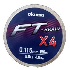 Okuma Ft-*4 Braided Line 150 mt Grey Örgü İp 0,115mm