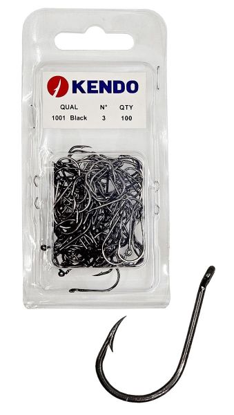 Kendo (1001) Black Nickle Halkalı İğne 100 Adet 1/0