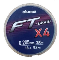 Okuma Ft-*4 Braided Line 300 mt Grey Örgü İp 0,235mm