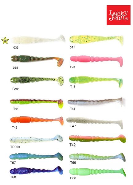 Lucky John Tioga 3.4'' (8.64 cm) 6P Silikon Yem 071