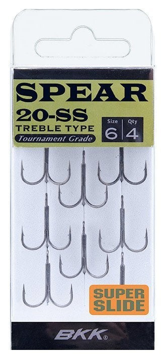 BKK Spear-20 SS Üçlü Olta İğnesi 6 8 Pcs