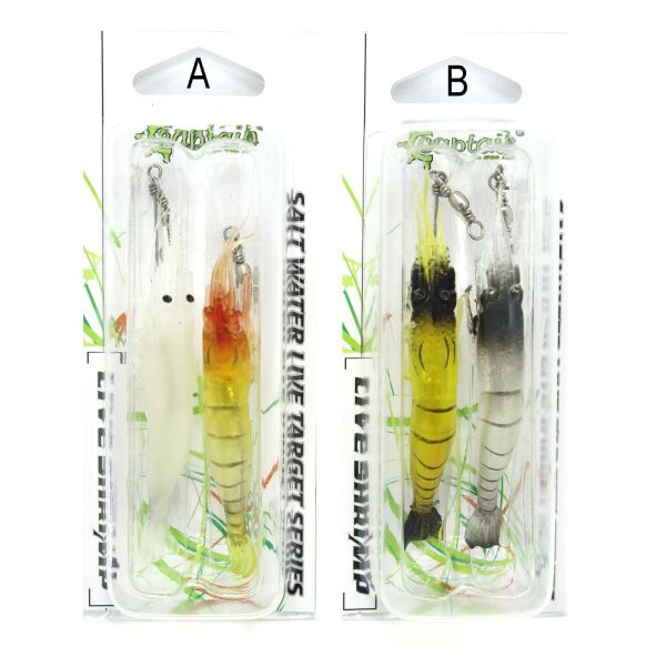 Captain 3063 Silikon Karides Takım 10cm Suni Yem 2li Set