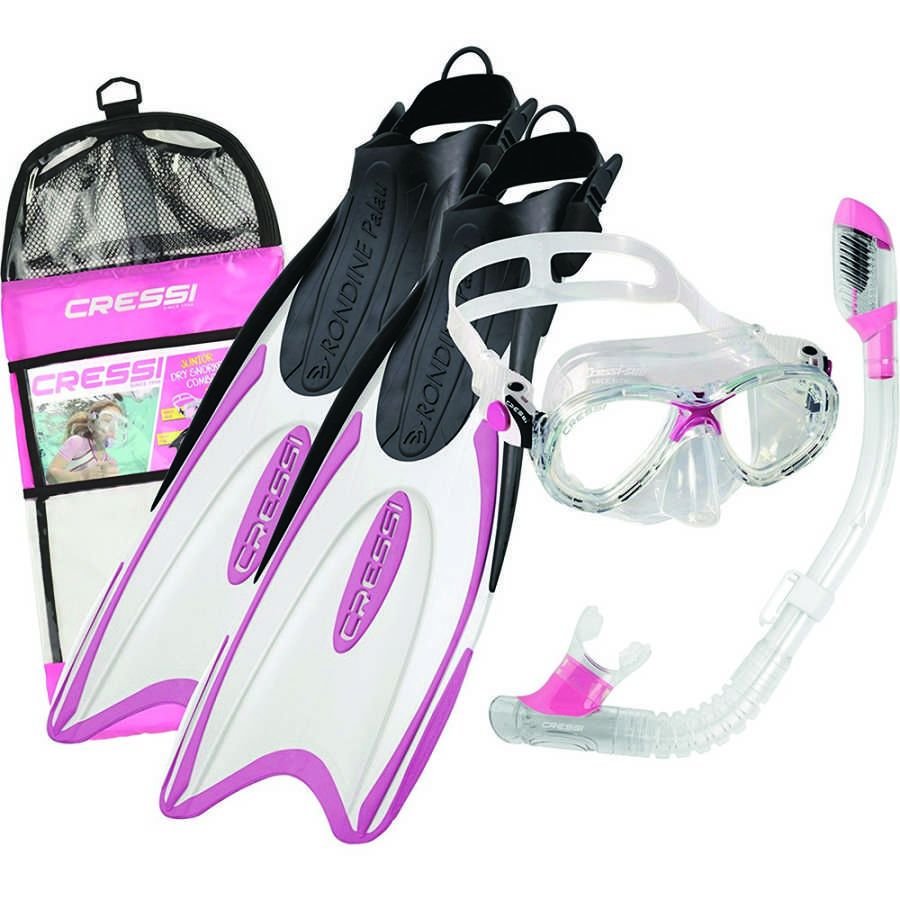 Cressi Palau Kid Palet Maske Şnorkel Seti PINK - NO:32-35