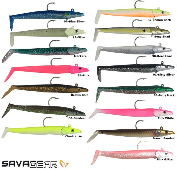 Savage gear Sandeel 12.5 cm 23 gr 2+1 Adet Sahte Balık Pink