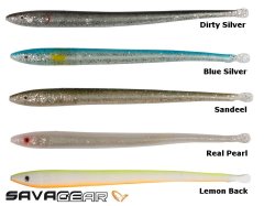 Savage gear LB Sandeel Slug 16.5 cm 5 Adet Sahte Balık Real Pearl