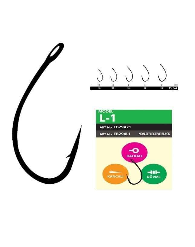 Hayabusa L1 Sazan İğnesi Dövme Teflon Black 10lu Paket