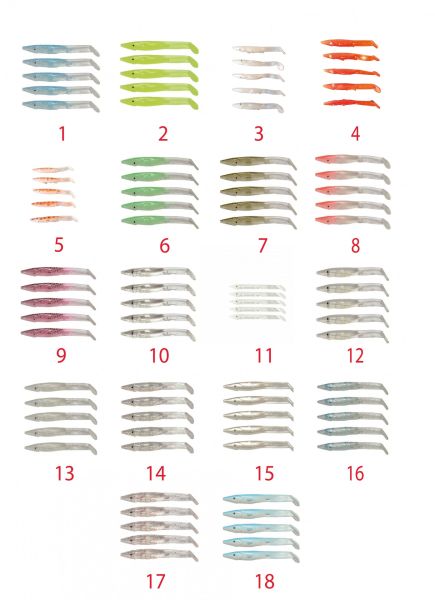 Captain 3597 Elegant 7.5cm Silikon Zargana 5'li Paket Suni Yem 15