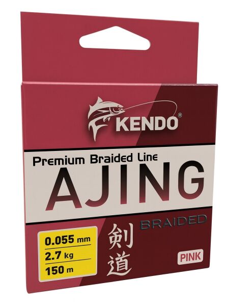 Kendo Ajing Premium Braided Line Pink 150m Örgü İp 0.055mm