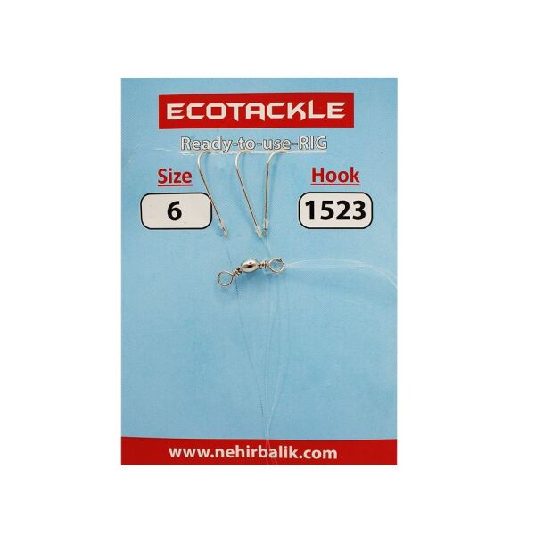 Ecotackle Fırdöndülü Yemli Takım 1523 3 İğne 100P 6