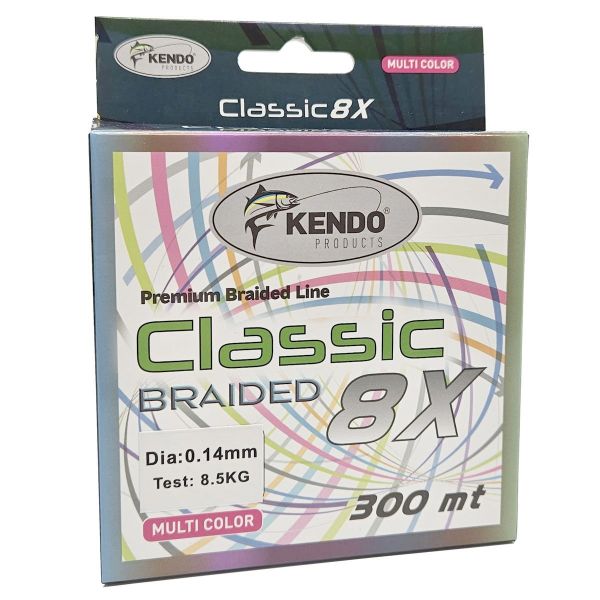 Kendo Classic 8X 300m Multicolor Örgü İp 0.25mm