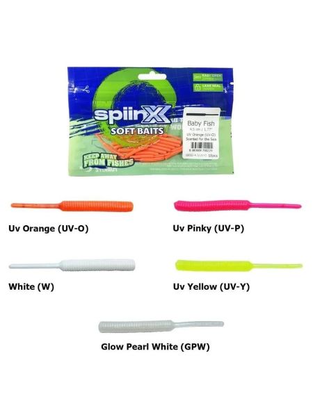 Spiinx Soft Baits Baby Fish 4.5 cm Kokulu Silikon Yem Uv Yellow (UV-Y)