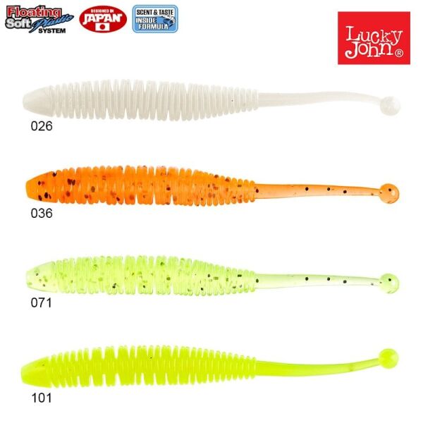 Lucky John Spanky Worm 3.2'' (8cm) 10p 101