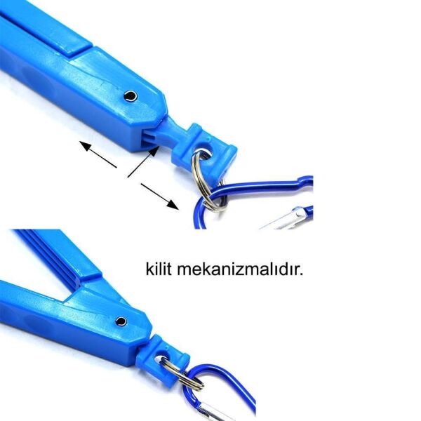 Captain 7502 Grip Balık Tutucu Karabinalı Maşa 20cm