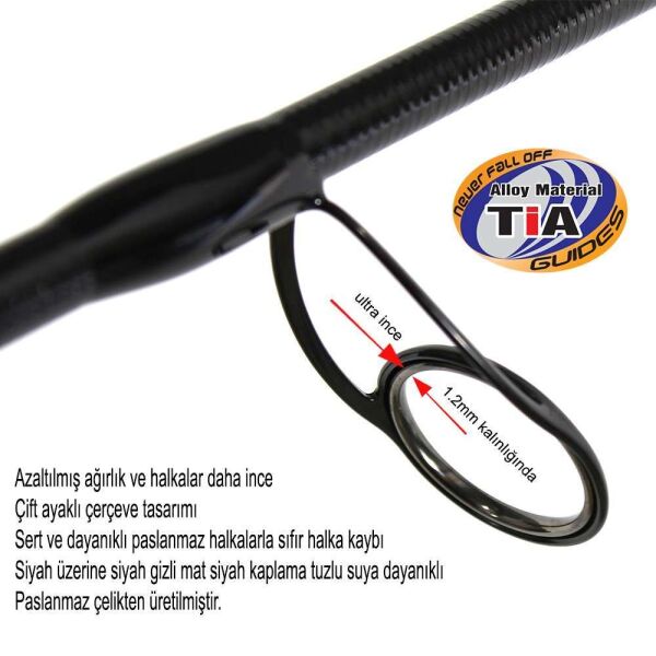 Captain 1368 Rubby 2 Parça Spin Kamış 5-20gr Atar