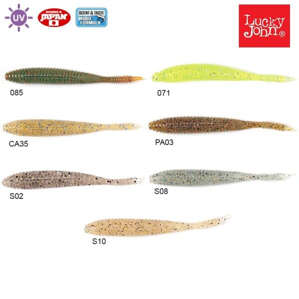 Lucky John S-Shad 3.8'' (9.65 cm) 5P Silikon Yem CA35