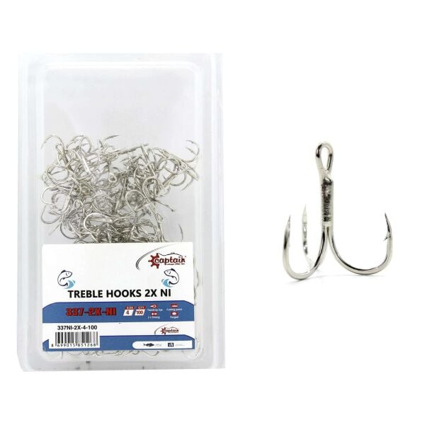 Captain 337 Üçlü İğne Sahte Balık İçin 100lü Kutu Nikel