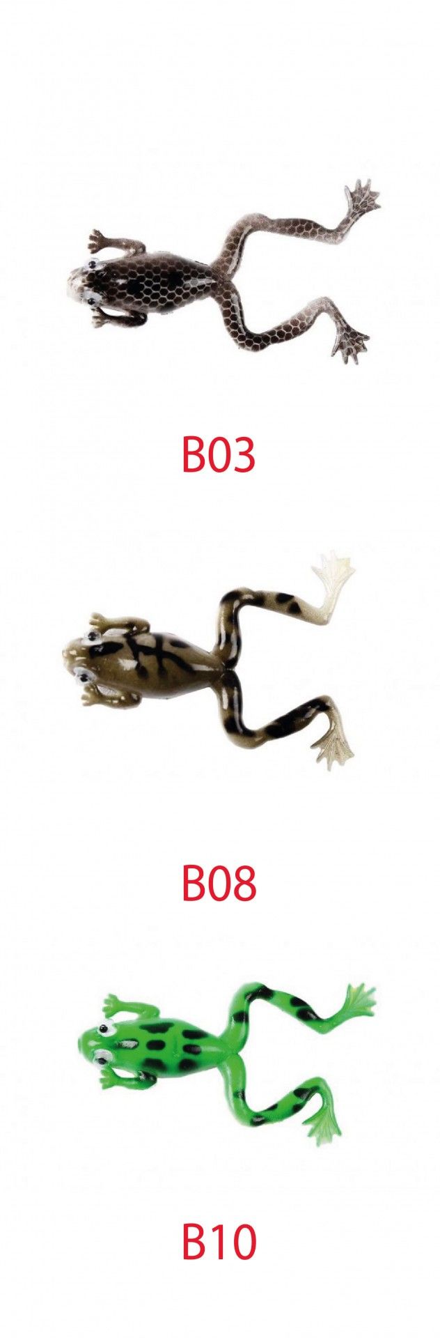 Mutant 3599 Killer Frog 6cm 3'lü Silikon Kurbağa Suni Yem B03