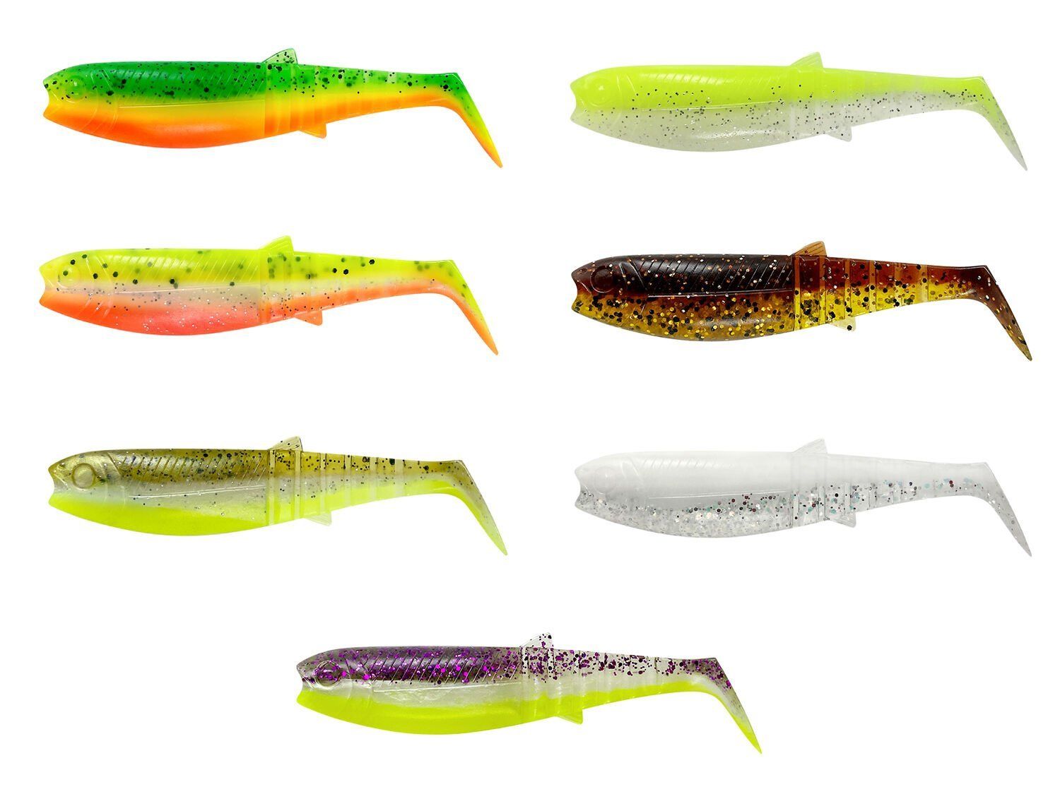 Savage Gear Cannibal Shad 8cm 5gr Sahte Balık Green Pearl Yellow