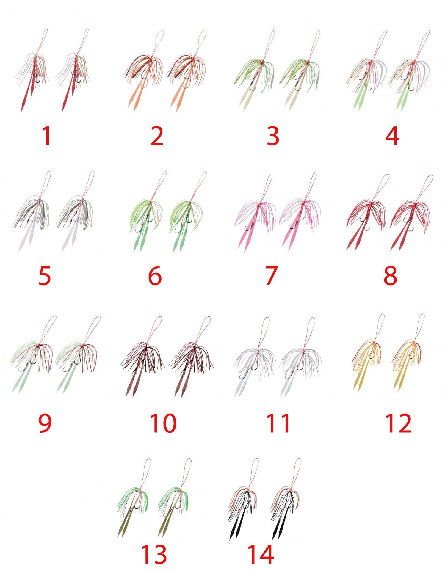 Hayabusa SE 125 Tai Rubber Free Slide Yedek Etekli Assist İğne Set 9