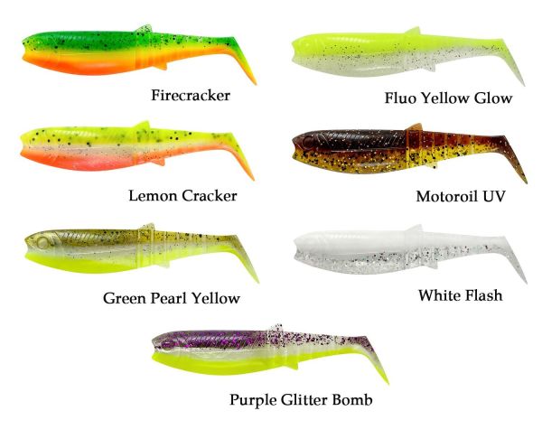 Savage Gear Cannibal Shad 8cm 5gr Sahte Balık Purple Glitter Bomb