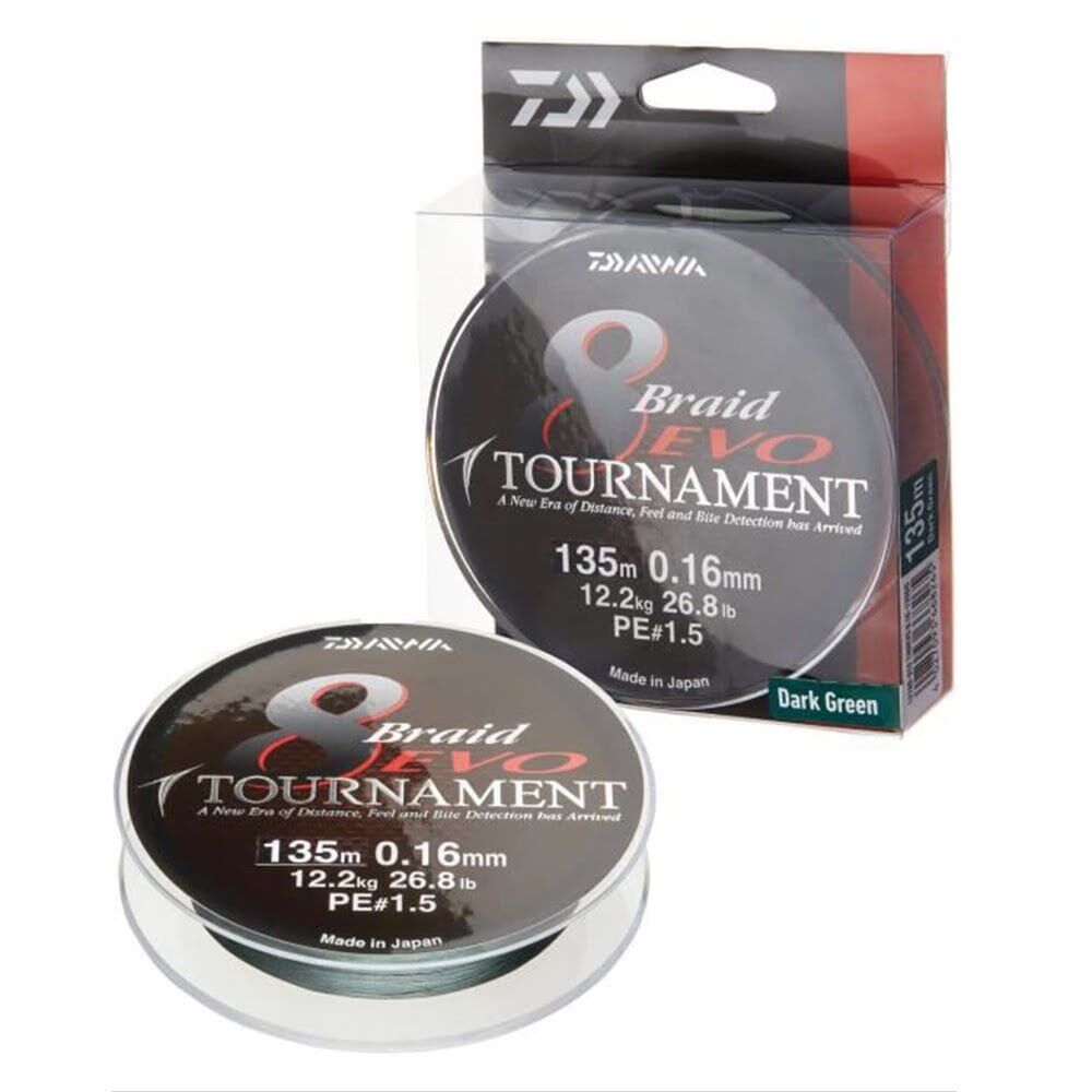 Daiwa Tournament 8B Evo 0.35mm 300m Dark Green 8 Örgü İp Misina 35.1kg Çeker