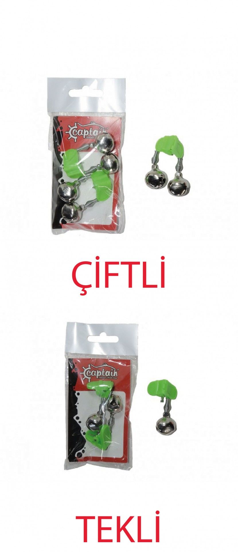 Captain Olta Zili Plastik Kıskaçlı Pakette 2 Adet 18mm Çiftli