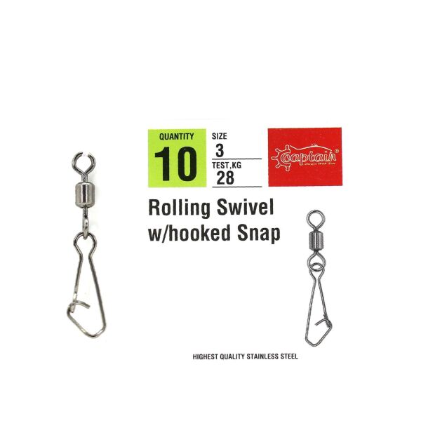 Captain 5031 Hoked Klips 10lu Paket Black Nikel